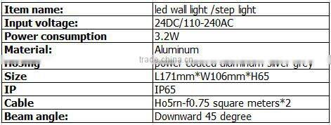 2016 newest products Aluminum outdoor IP65 inteior led wall light