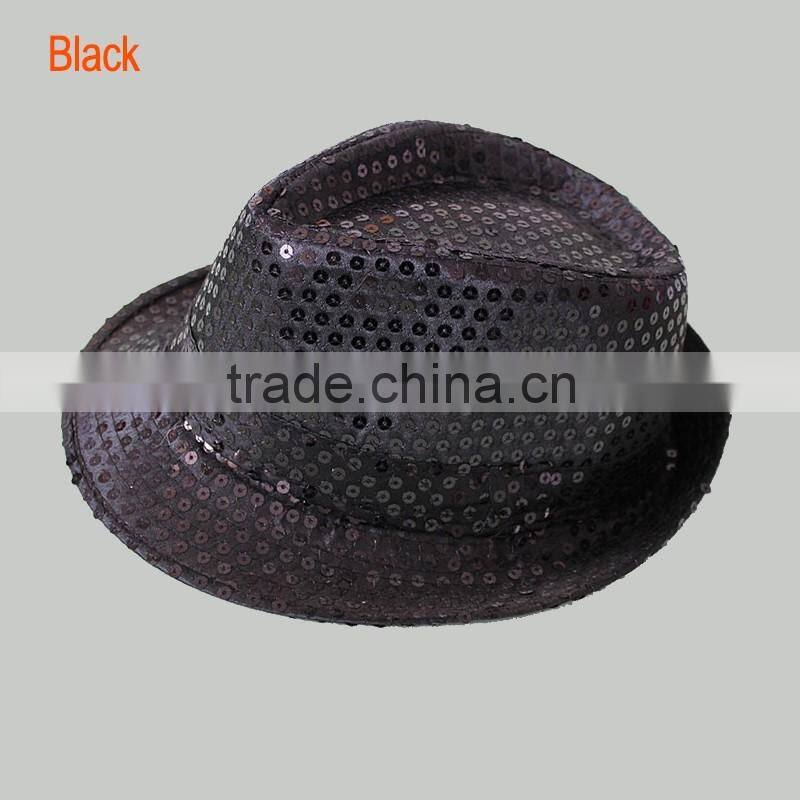 Fashion Flashing Fedora Sequin Gangster Hat Hot Jazz Hat Cap