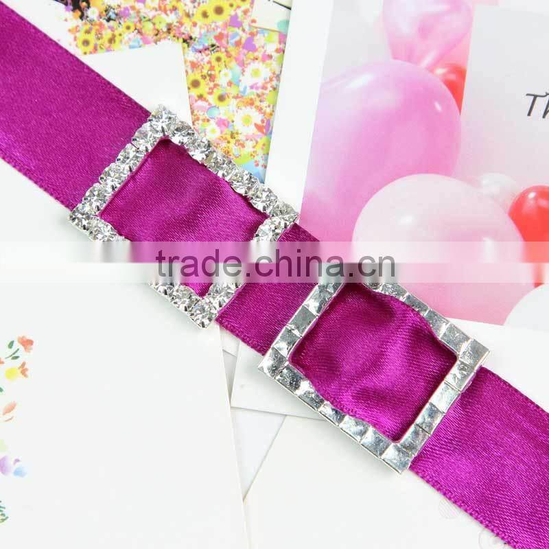 New Design Decorative Rhinestone Chair Sash Buckle for Ribbon B0040B