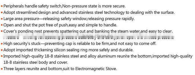 9 liter stainless outer lid pressure cooker