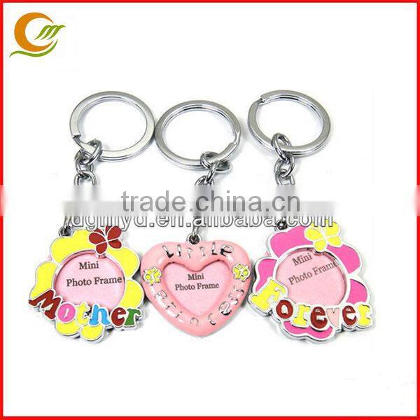 Mini photo frames Heart shaped PVC picture frame with keychain