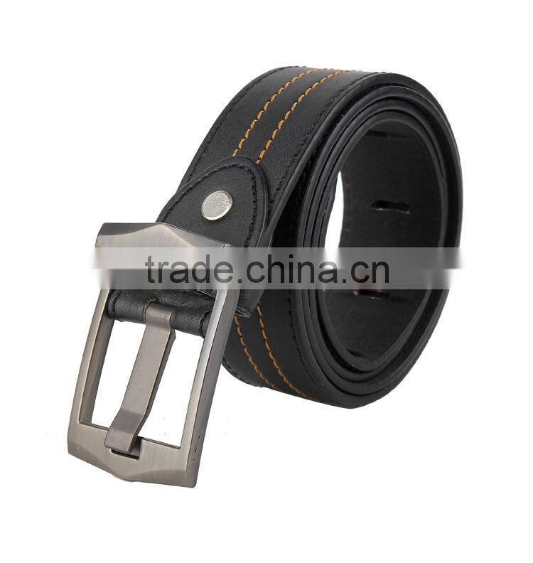 2015 Fashion Double Strip Sewing Mens Pin Buckle Belts