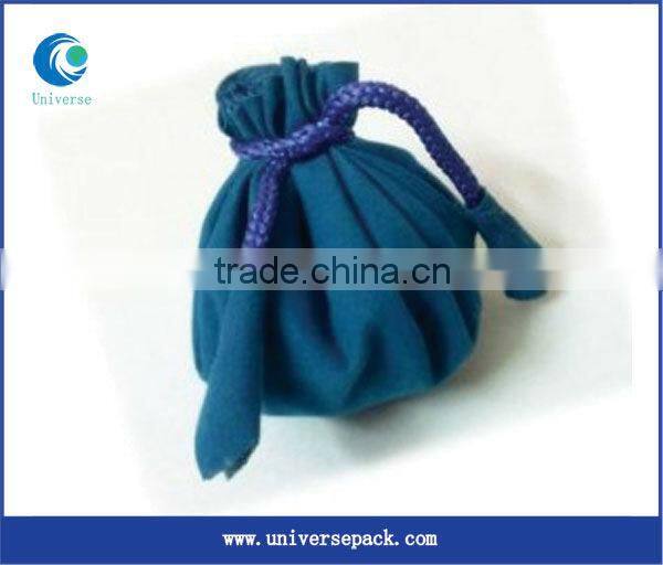 Super mini flat velvet Jewelry bag with silver cloth