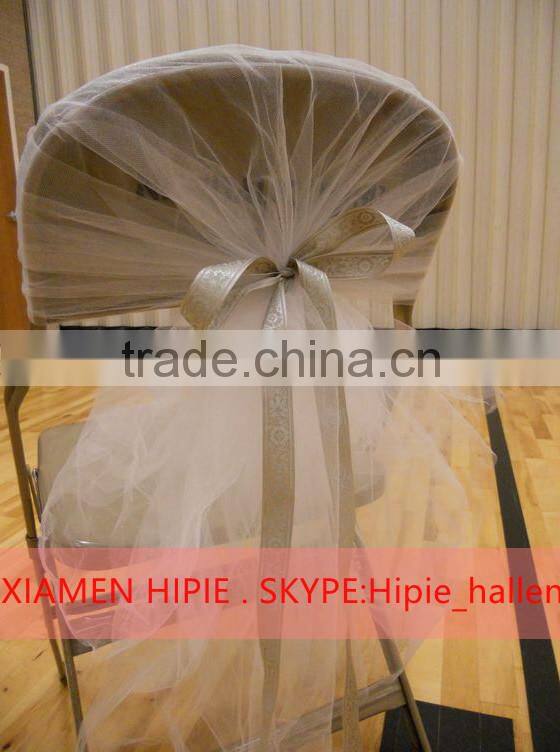 New Arrival Woven Natural Rustic Jute Burlap Chair Sashes Bows Vintage Wedding decoration