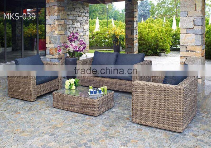 Modern synthetic rattan garden sofa set outdoor furniture