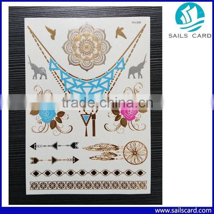 Beautiful New Design Temporary body Tattoo Sticker for Girl