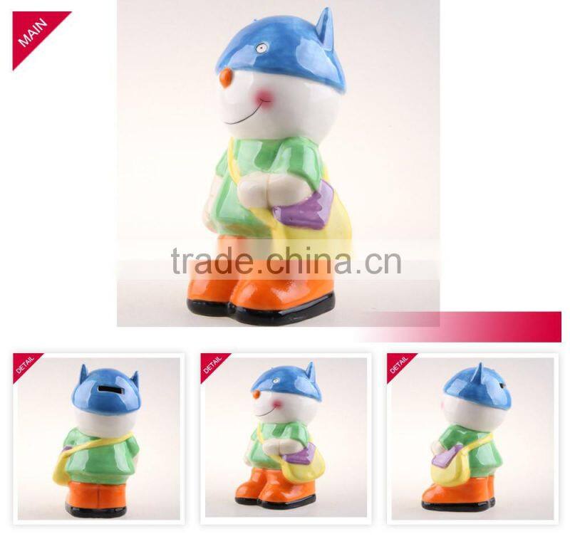 Delicate cute lovely monster toy which ceramic novelty piggy bank