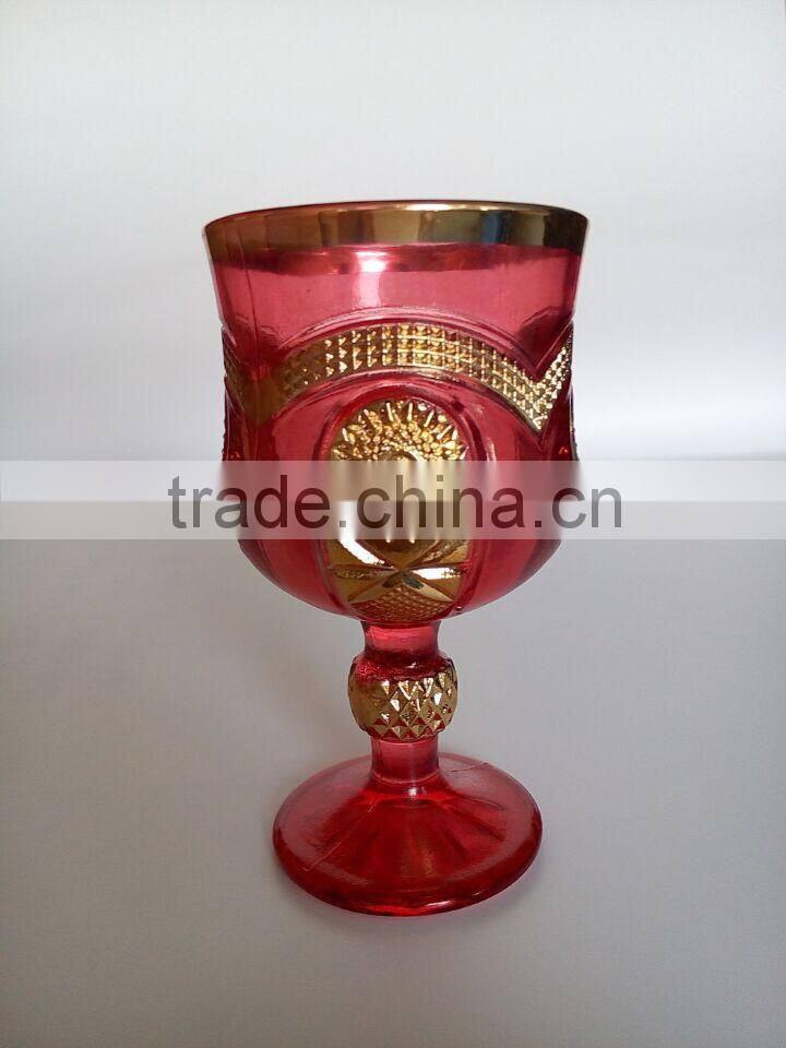 gold plating glassware cup sets glass cup gold glass cup