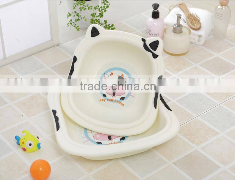 Hot selling! Eco-friendly New PP lovely cow basin plastic child basin