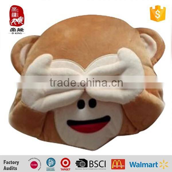 Stuffed Soft Custom Monkey Emoticon Plush Emoji Pillow