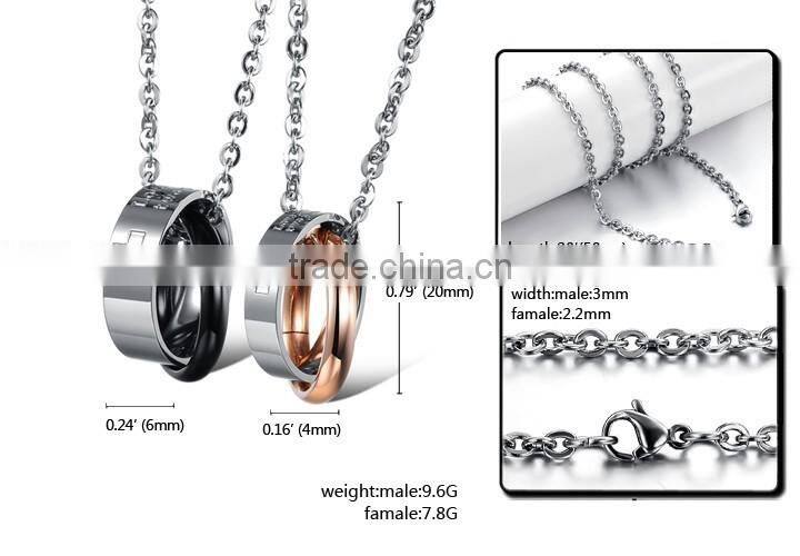 Cheap fashion jewelry made in china wholesale engravable pendants, steel and gold pendant