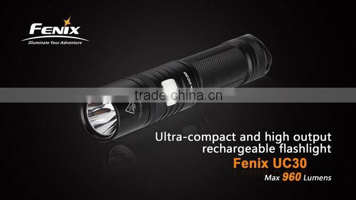 Fenix UC30 Flashlight XM-L2 U2 tatical Flashlight with low-power warning function with one 18650 battery need
