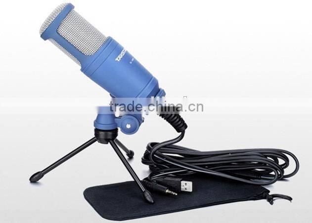 Large diaphragm laptop condenser microphone,Network karaoke recording microphone,USB computer recording microphone