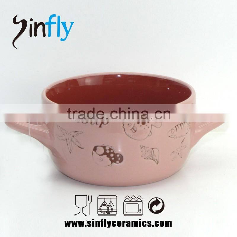 2015 hot selling glaze hand-painted ceramic bowl stoneware bowl