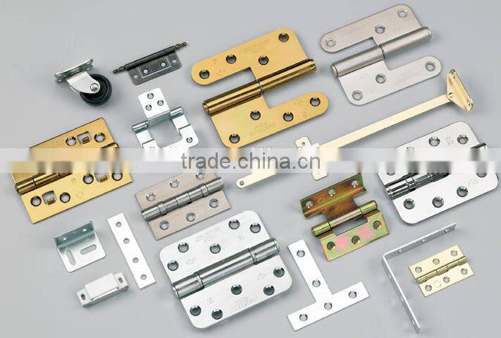 Yellow bright copper door hinges Bright light iron hinge