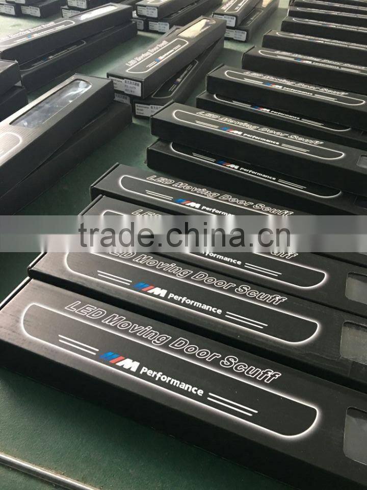 2016 Newest Car LED Welcome pedal Logo Flash led moving door scuff sill plate