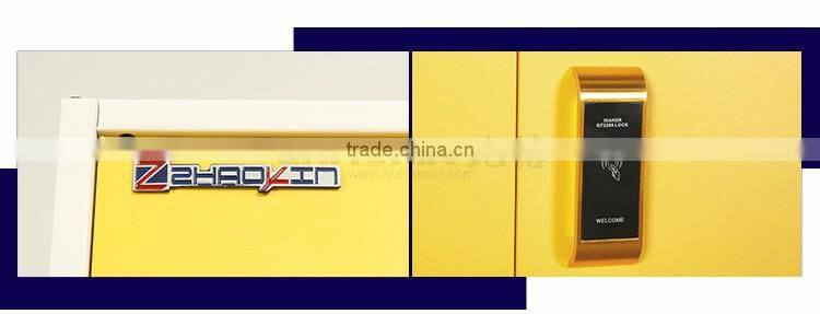 yellow electronic 2 tier steel locker