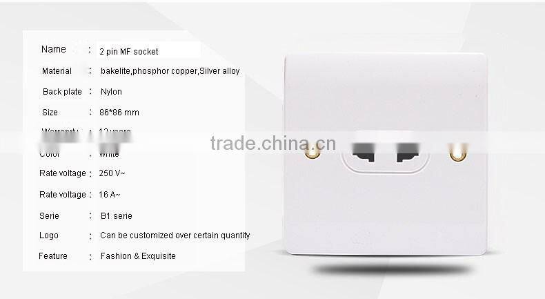 Cheap Price white two pin MF socket