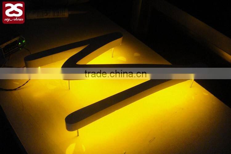 CE certified stainless steel metal signage outdoor illuminated sign letter