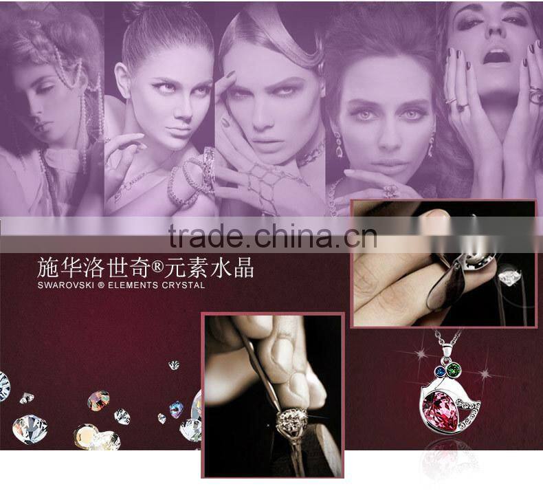 OUXI 2015 lovely chicken crystal necklace wholesale 10955