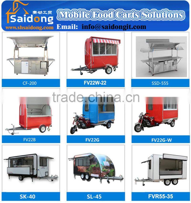 Mobile concession food cart for fast food
