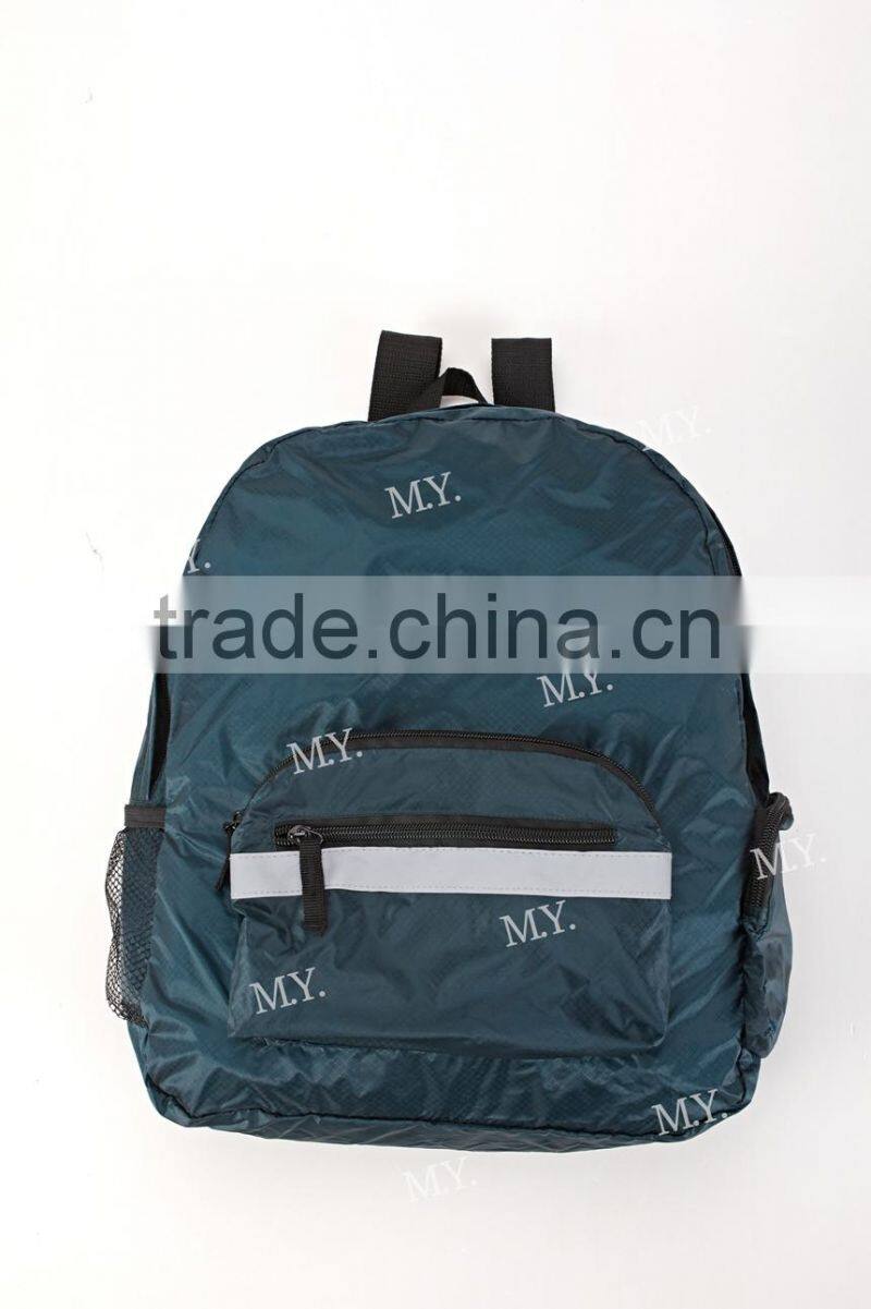 hot sale polyester foldable backpack school bag for promotion