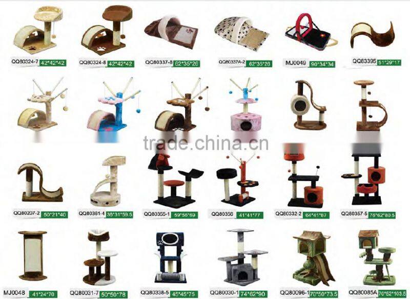 BSCI QQ-pet Factory Hot Cat Scratching Post Green Sisal Cat Tree Toy