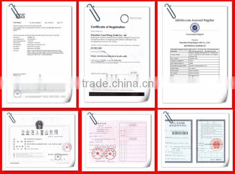 High transparency custom acrylic award stands wholesale