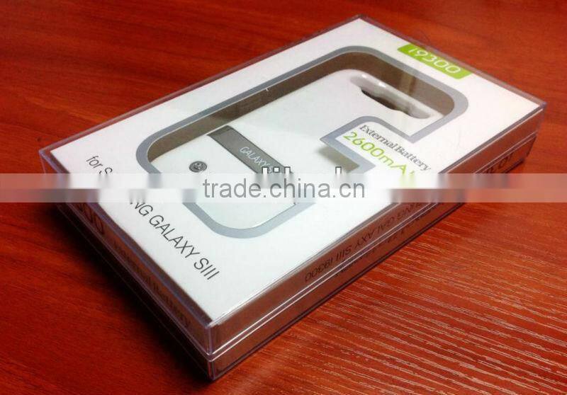 2600mah Portable Battery Leather Case For Samsung Galaxy S3 i9300