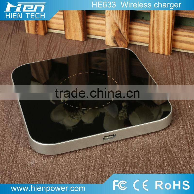 Qi universal Natural wood desktop table wireless charger for smart phones