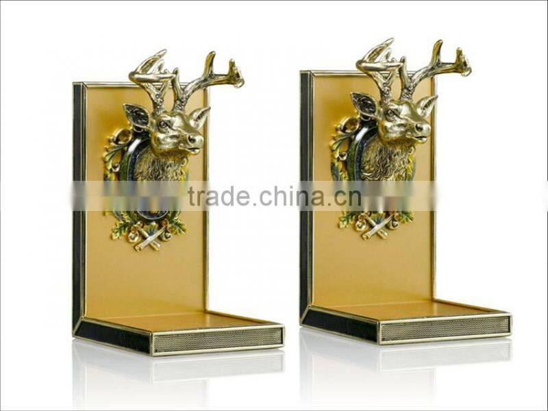 Metal Steel Factory Price Decorative Desktop Home/Office Bookend/book stand deer decorative