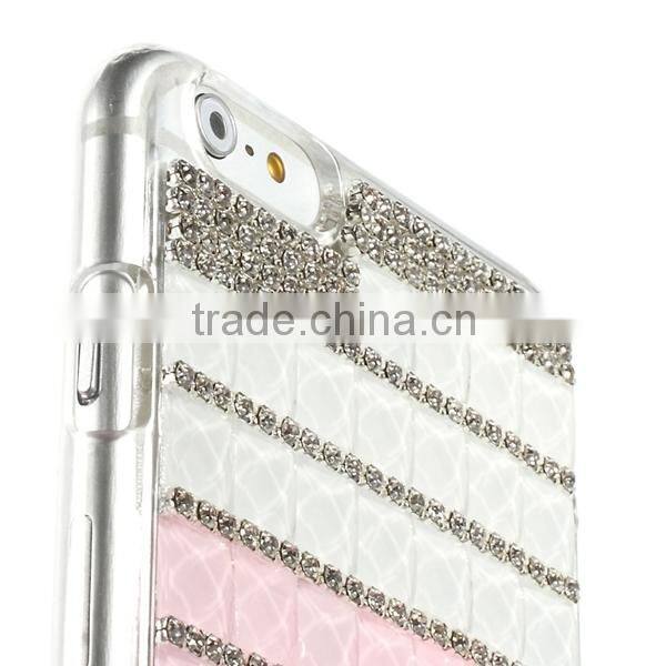 case for iphone 6 plus, rhinestone+pc case for iphone 6 plus, for iphone 6 plus pc case