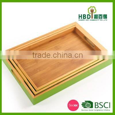 Eco-friendly wooden tea tray/wooden coffee serving tray wholesale