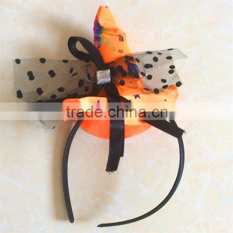 Custom design halloween party headband with witch hat decor