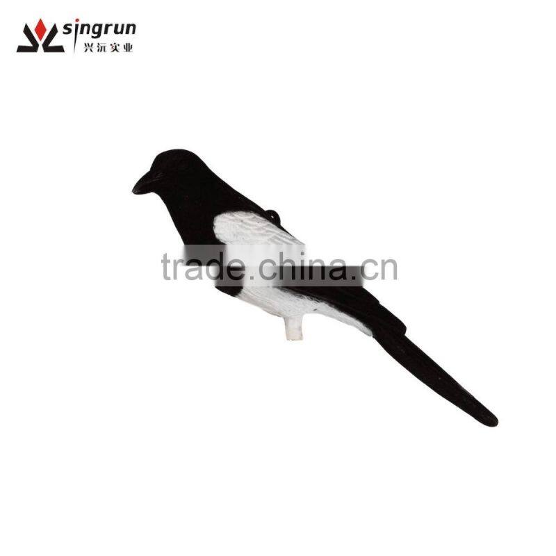 Wholesale Flocked Full Body Plastic Magpie Hunting decoys/Bait for Hunt