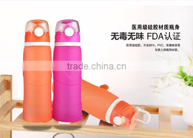 Manufacturing Soft Silicone Water Bottle unbreakable silicone sport water bottle