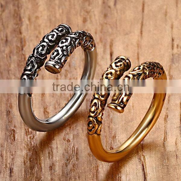 Chinese Style Journey To The West Stainless Steel Jewelry Men Ring