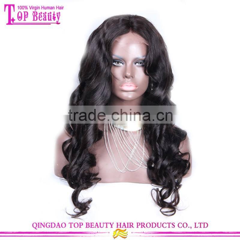 100% Natural Human Hair Full Lace Wigs Virgin Brazilian Part Anywhere