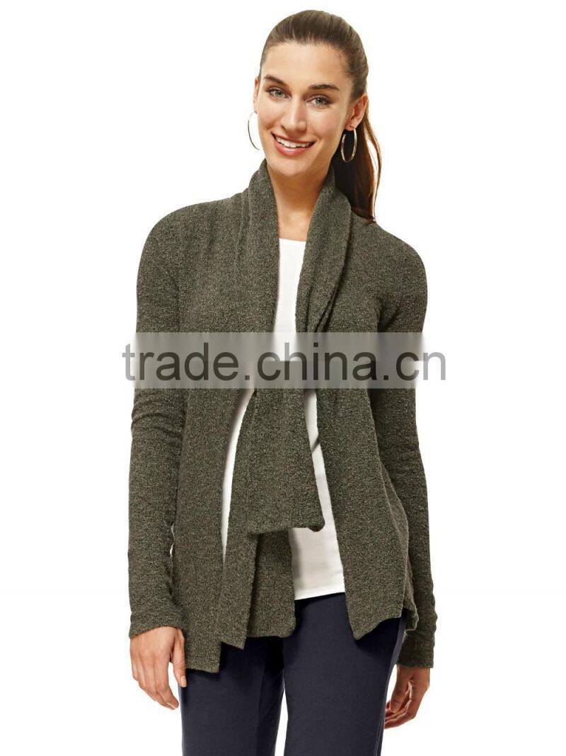 16HLC2006 Bamboo Cotton Scarf Cardigan Sweater