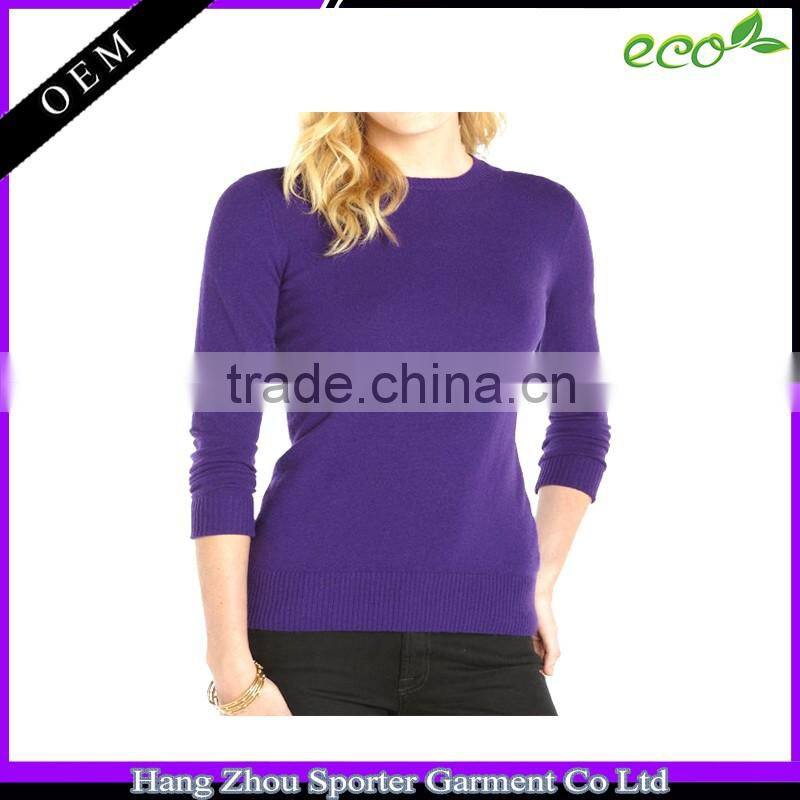 16FZCAS12 contrast colour strips women pullover cashmere