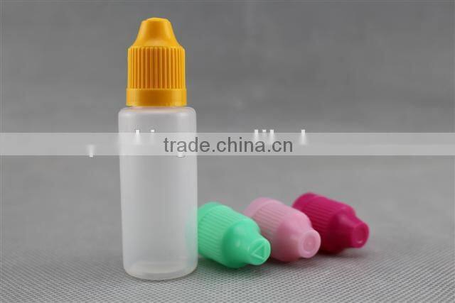 Empty childproof cap 10ml PE dropper bottle for eliquid