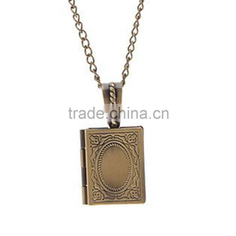 Fashion da book epoxy drop pendant fancy hidden camera necklace