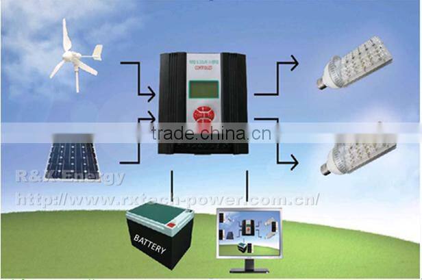 600W PWM wind solar hybrid controller with LCD display, max 900w charge controller, for max 300w solar panel and 900w windmill