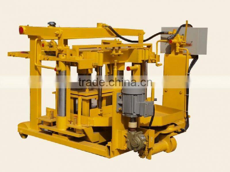 Germany technology block machine QT40-3A widly used mobile hollow block making machine