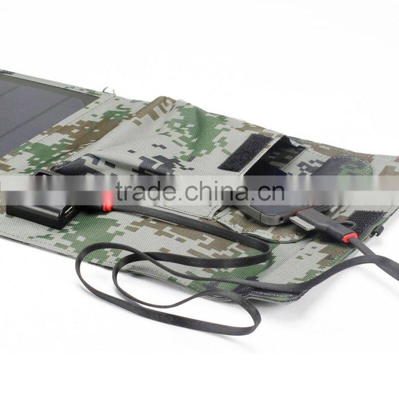 15W Solar Panel Charger with Dual USB Port ,Foldable solar mobile charger