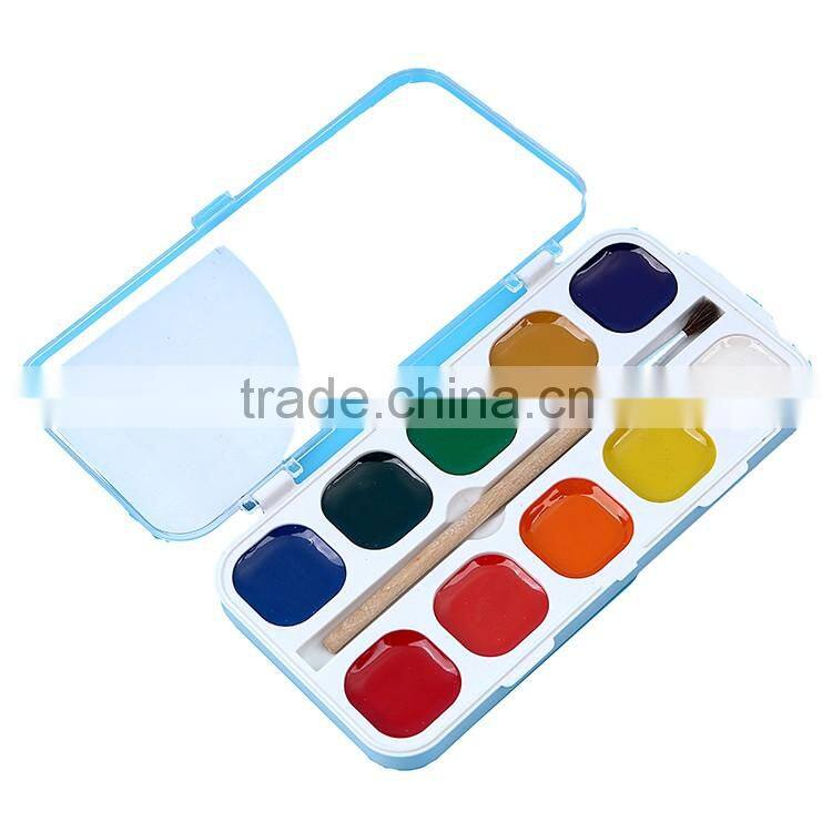Wholesale Student's Art Material Semi Watercolor Paint, 10Color Paint Watercolot Palette