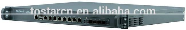 8 LAN Firewall barebone,1U high function router with SFP port