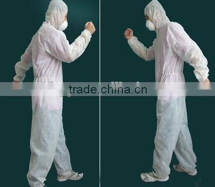white nonwoven disposable coverall