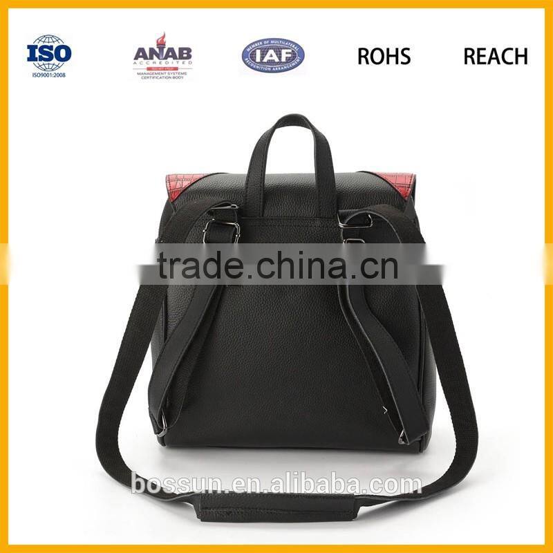 New PU Leather Backpack,18 inch promion backpack bag,school backpack bag