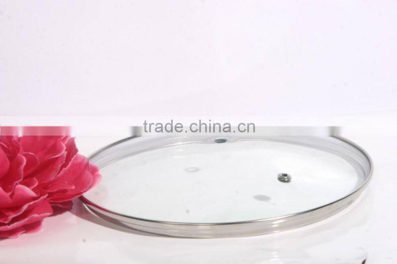 clear round tempered glass lid for pan